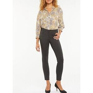 NYDJ Ponte Knit Skinny Pants Charcoal Gray 4